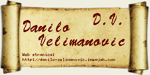 Danilo Velimanović vizit kartica